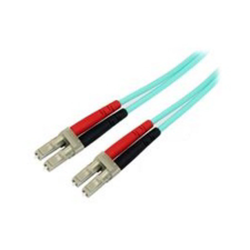 Startech A50FBLCLC2 AQUA optikai patch kábel LC Duplex MM 2m - Világoskék kábel és adapter