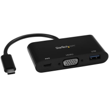 Startech CDP2VGAUACP USB-C - VGA + USB-A + USB-C Adapter - Fekete kábel és adapter