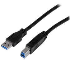 Startech Certified USB-A apa - USB-B apa 3.0 Nyomtató Kábel - Fekete (2m) kábel és adapter