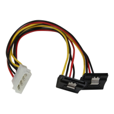 Startech .com 12in LP4 to 2x Right Angle Latching SATA Power Y Cable Splitter - 4 Pin LP4 to Dual 90 Degree Latching SATA Y Splitter - power adapter - 30 cm (PYO2LP4LSATR) - SATA kábelek kábel és adapter