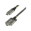 Startech .com 1m Side Screw Locking USB C Cable 10Gbps - USB-IF Certified USB-C Cable - USB 3.1 Type-C Cable - 100W (5A) Power Delivery Charging, DP Alt Mode - Dual Screw Lock - USB-C Cord Charge/Sync (USB31CCSLKV1M)