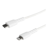 Startech .com 1m USB C to Lightning Cable - iPhone iPad Fast Charging Durable White Charge & Sync Cord w/Aramid Fiber Apple MFI Certified - Lightning cable - Lightning / USB 2.0 - 1 m (RUSBCLTMM1MW) - Adatkábel