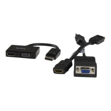 Startech .com 2 in 1 Displayport Adapter - DisplayPort to HDMI or VGA - DisplayPort Adapter - 1920x1200 - Travel Adapter (DP2HDVGA) - video converter - black (DP2HDVGA) kábel és adapter
