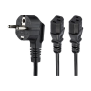 Startech .com 2m C13 Power Cord - Schuko to 2x C13 - Y Splitter Power Cable - power cable - 2 m (PXT101YEU2M) - Tápkábel