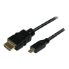Startech .com 3m High Speed HDMI® Cable with Ethernet - HDMI to HDMI Micro - M/M - 3 Meter HDMI (A) to HDMI Micro (D) Cable (HDADMM3M) - HDMI with Ethernet cable - 3 m (HDADMM3M)