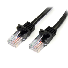 Startech .com 45PAT50CMBK hálózati kábel Fekete 0,5 M Cat5e U/UTP (UTP) (45PAT50CMBK) kábel és adapter