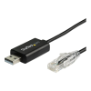 Startech .com 6 ft (1.8 m) Cisco USB Console Cable - USB to RJ45 Rollover Cable - 460Kbps - Windows, Mac and Linux Compatible - M/M (ICUSBROLLOVR) - serial cable - 1.8 m - black (ICUSBROLLOVR)