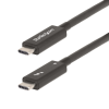 Startech .com A40G2MB-TB4-CABLE Thunderbolt kábel 2 M 40 Gbit/s Fekete (A40G2MB-TB4-CABLE)