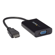 Startech .com HDMI to VGA Video Adapter Converter with Audio for Desktop PC / Laptop / Ultrabook - 1920x1080 - video interface converter - HDMI / VGA / audio - 25 cm (HD2VGAA2) kábel és adapter