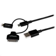StarTech com StarTech.com USB -> Apple Dock / Lightning / Micro USB kábel fekete 1m  (LTADUB1MB) (LTADUB1MB) kábel és adapter