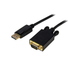 Startech DP2VGAMM15B DisplyaPort - VGA (apa - apa) kábel 4.5m - Fekete kábel és adapter