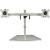 Startech Dual-Monitor Stand - Horizontal - Silver