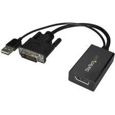 Startech DVI-D DisplayPort Átalakító Fekete 15cm DVI2DP2 kábel és adapter