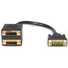 Startech DVI-D Elosztó Fekete 30cm DVISPL1DD kábel és adapter