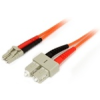 Startech Fiber Optic LC Fiber Optic SC Átalakító Narancssárga 1m 50FIBLCSC1