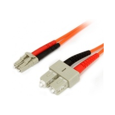Startech Fiber Optic LC Fiber Optic SC Átalakító Narancssárga 1m FIBLCSC1 kábel és adapter