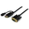 Startech HD2VGAMM10 HDMI - VGA (Apa-Apa) Adapterkábel 3m Fekete