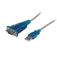 Startech ICUSB232V2 USB-A 2.0 - DB-9 (apa - apa) kábel 0.43m - Kék/Szürke kábel és adapter