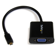 Startech MCHD2VGAE2 micro HDMI - VGA (Apa-Anya) Adapterkábel 0.2m Fekete kábel és adapter