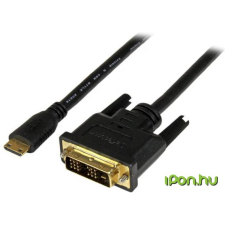 Startech Mini HDMI DVI-D Átalakító Fekete 1m HDCDVIMM1M kábel és adapter