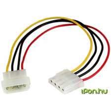 Startech Molex Hosszabbító Fekete 30cm LP4POWEXT12 kábel és adapter