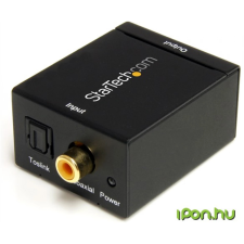 Startech RCA + Optikai RCA Átalakító Fekete 6cm SPDIF2AA kábel és adapter