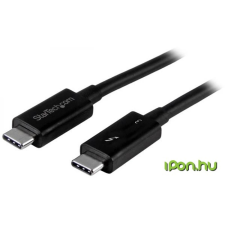 Startech Thunderbolt 3 Összeköto Fekete 50cm TBLT34MM50CM kábel és adapter