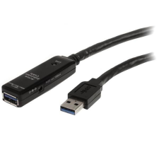 Startech USB3AAEXT10M USB 3.0 Aktív hosszabbító kábel 10m - Fekete kábel és adapter