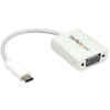 Startech USB 2.0 Type C VGA/D-Sub Átalakító Fehér 10cm CDP2VGAW