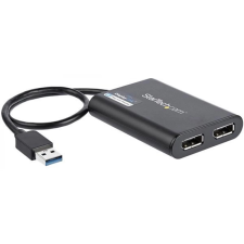 Startech USB 3.0 DisplayPort Átalakító Fekete 10cm USB32DP24K60 kábel és adapter