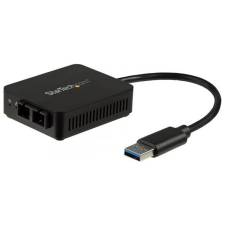 Startech USB 3.0 Fiber Optic SC Átalakító Fekete 20cm US1GA30SXSC kábel és adapter