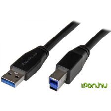 Startech USB 3.0 USB 3.0 Type B Összekötő Fekete 5m USB3SAB5M kábel és adapter
