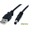Startech USB Barrel Töltő/adatkábel Fekete 1m USB2TYPEN1M