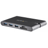 Startech USB-C Multiport Adapter with HDMI and VGA - 3x USB 3.0 - SD - PD 3.0 - Wraparound Cable
