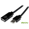 Startech USB Hosszabbító Fekete 20m USB2AAEXT20M
