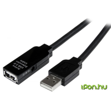 Startech USB Hosszabbító Fekete 20m USB2AAEXT20M kábel és adapter