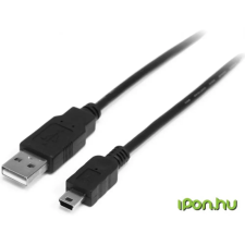 Startech USB Hosszabbító Fekete 50cm USB2HAB50CM kábel és adapter