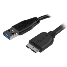 Startech USB Kábel - Micro USB Startech USB3AUB50CMS Fekete kábel és adapter