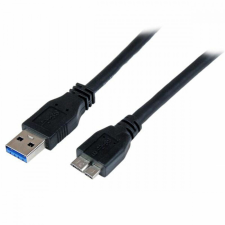 Startech USB Kábel - Micro USB Startech USB3CAUB1M Fekete kábel és adapter