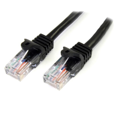 Startech UTP CAT5E patch kábel 1m Fekete kábel és adapter