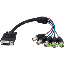 Startech VGA/D-Sub BNC Átalakító Fekete 30cm VGABNCMF1 kábel és adapter