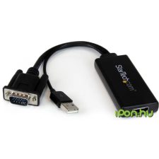 Startech VGA/D-Sub + USB HDMI Átalakító Fekete 25cm VGA2HDU kábel és adapter