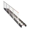 StarWood Treppen Kos lépcső 11 lépcsőfokkal tölgyfa olajozott 87 cm dizájnkorlát antracit FSC®