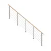 StarWood Treppen StarWood Kos fémkorlát kerek bükkfa kapaszkodóval 300 cm szürke FSC®
