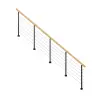 StarWood Treppen StarWood Kos fémkorlát téglalap alakú kapaszkodóval tölgy 350 cm fekete FSC®