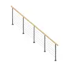 StarWood Treppen StarWood Kos fémkorlát téglalap alakú tölgyfa kapaszkodóval 250 cm antracit FSC®