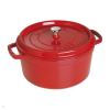 Staub La Cocotte Öntöttvas kerek Főzőedény Ø 28cm 6,7L - Cseresznyepiros