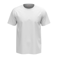 STEDMAN Comfort, körkötött rövid ujjú férfi póló, White-S