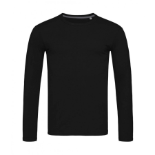 STEDMAN Férfi hosszú ujjú felső Stedman Clive Long Sleeve L, Opál fekete férfi pulóver, kardigán