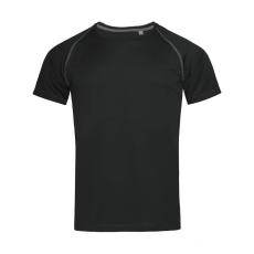 STEDMAN Férfi rövid ujjú póló Stedman Active 140 Team Raglan Men XL, Opál fekete